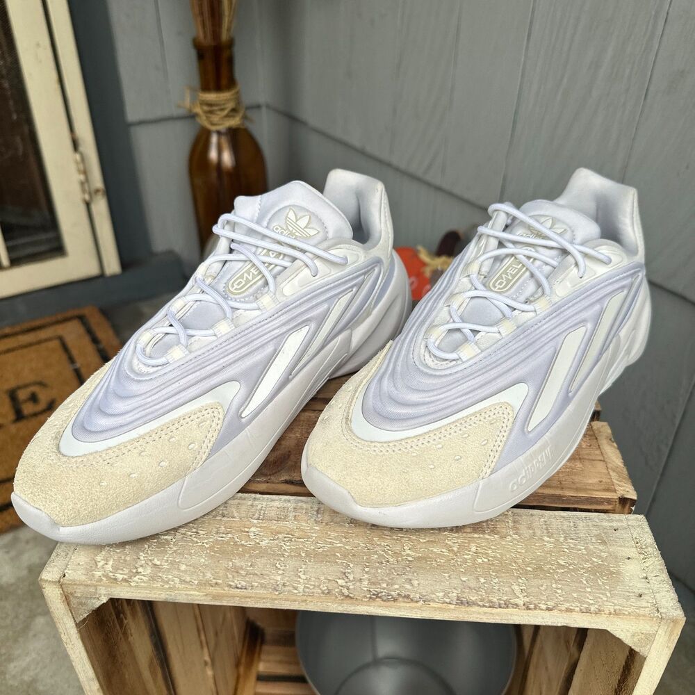 Adidas Ozelia Adiprene Shoes Mens 7.5 Trainers Running White Beige Suede H04251